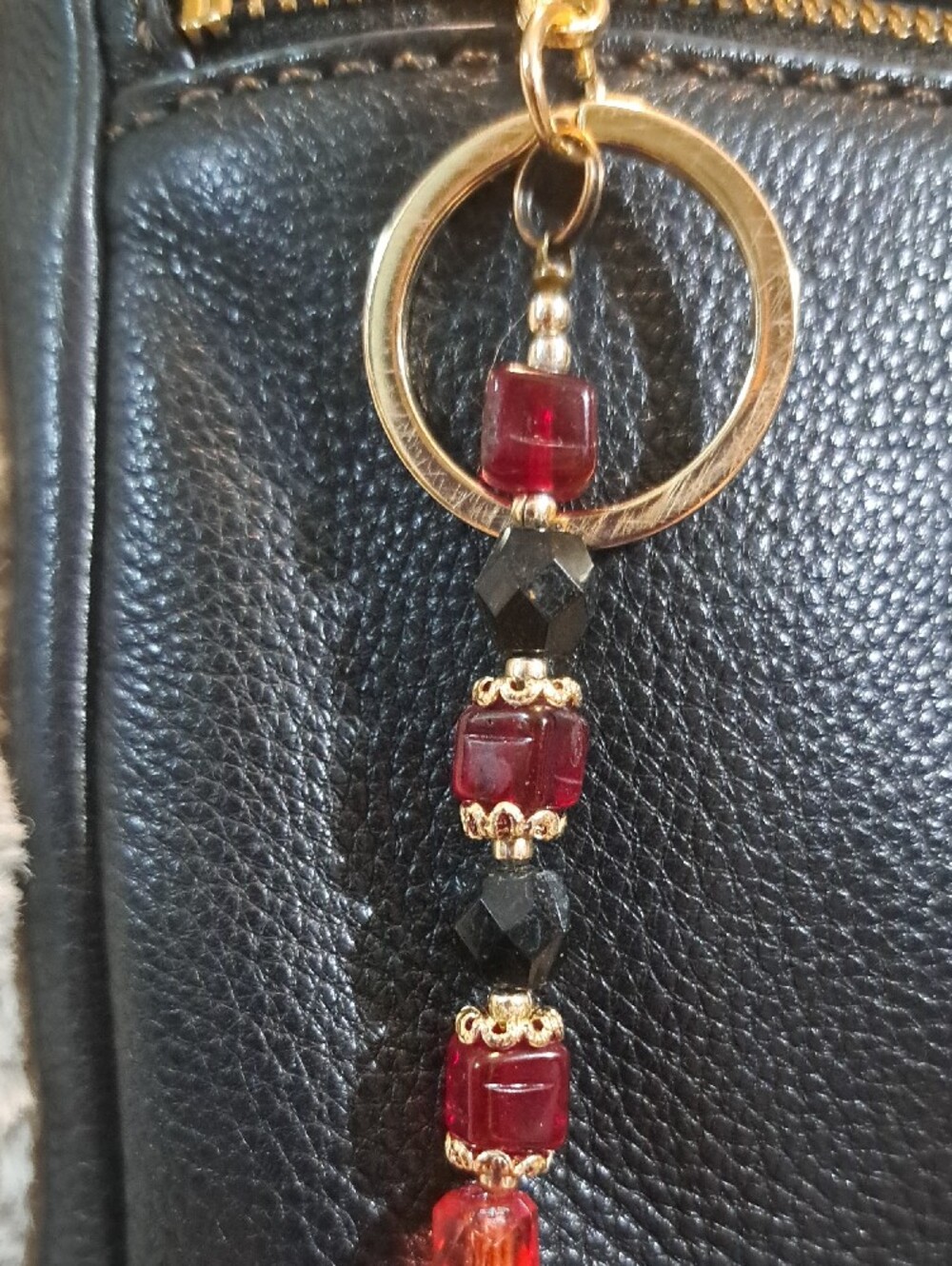 Hand Crafted Women’s Bag Purse Decorative Red Cherry Charm - Picture 5 of 5